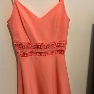 orange cutout dress